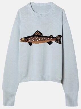 Baby Blue Gone Fishing Sweater TEMPORARILY UNAVAILABLE DO NOT PURCHASE